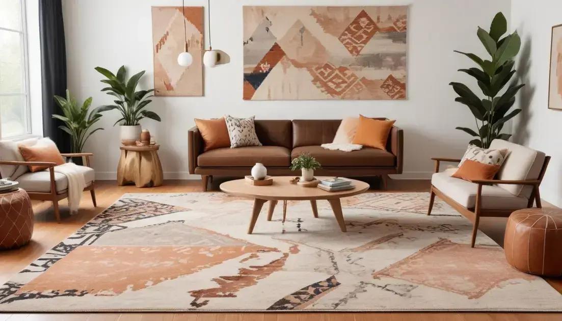 Tendências em tapetes para sala de estar Tendências em tapetes para sala de estar