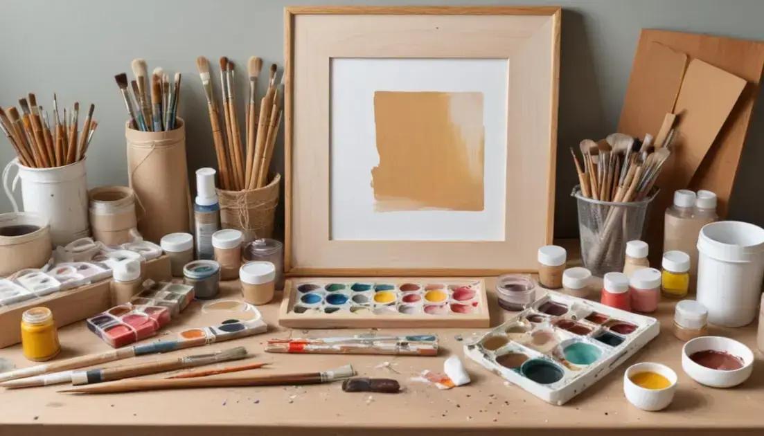 Materiais necessários para fazer quadros artesanais