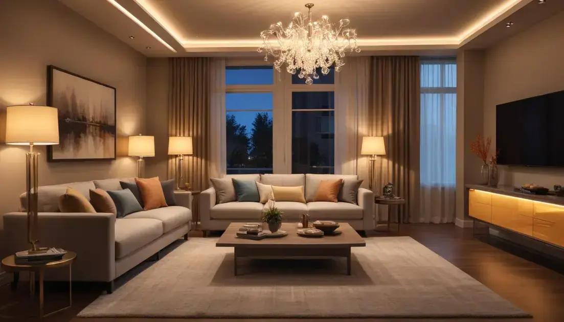 Dicas para iluminar sua sala de estar de forma criativa