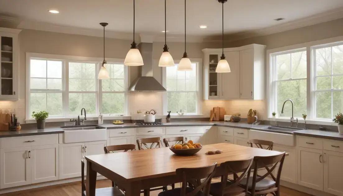 Tipos de iluminação para diferentes áreas da cozinha Tipos de iluminação para diferentes áreas da cozinha