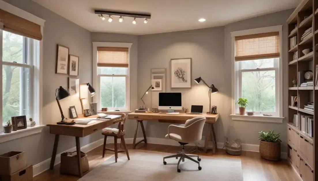 Tipos de iluminação ideais para um home office