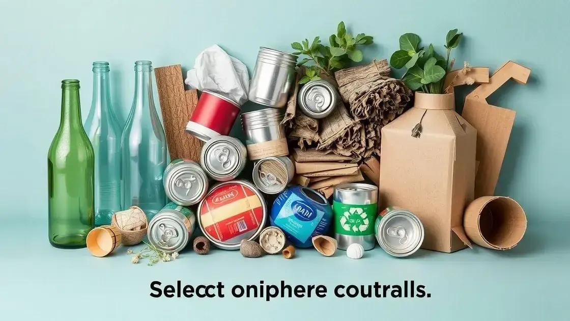 Como escolher os materiais recicláveis certos