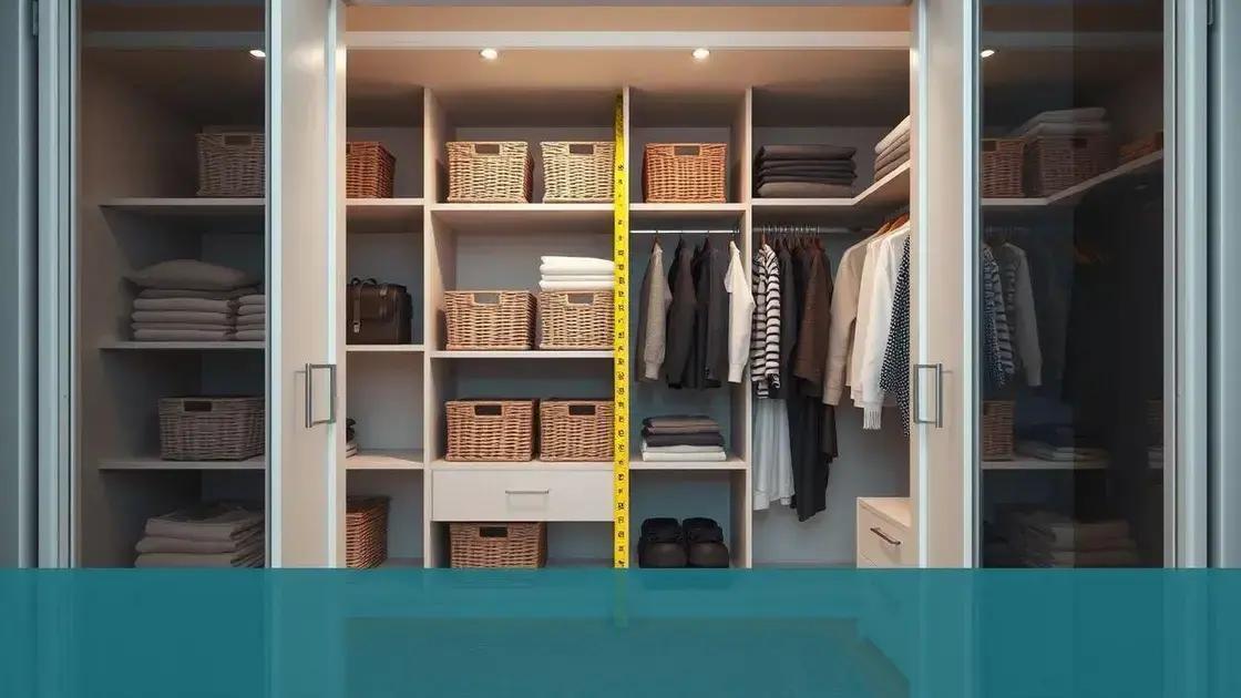 Como avaliar o espaço disponível no seu armário