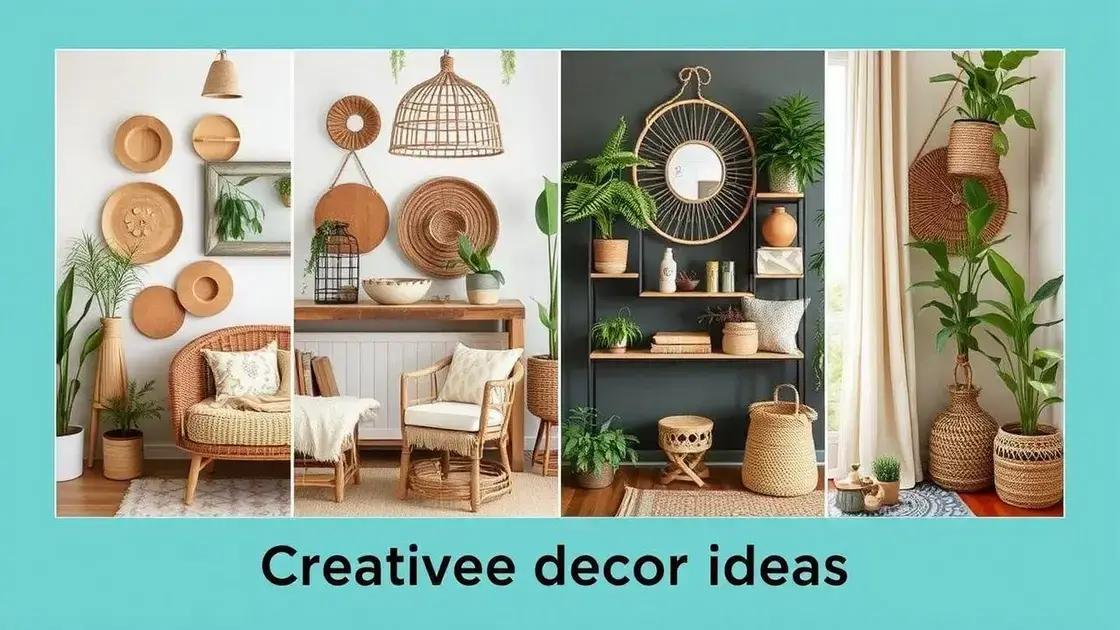 Ideias criativas para decorar com materiais naturais