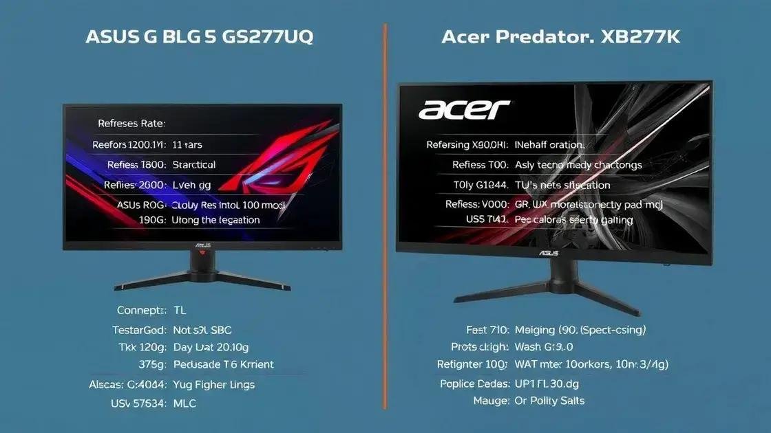 Características técnicas comparativas Características técnicas comparativas