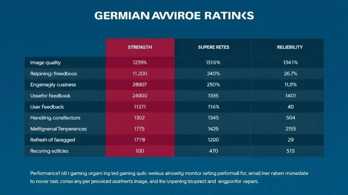 Avaliações de desempenho das marcas desenvolvidas