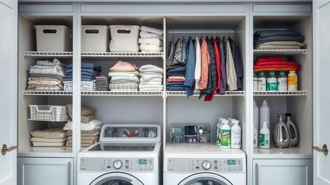 Benefícios da organização na lavanderia