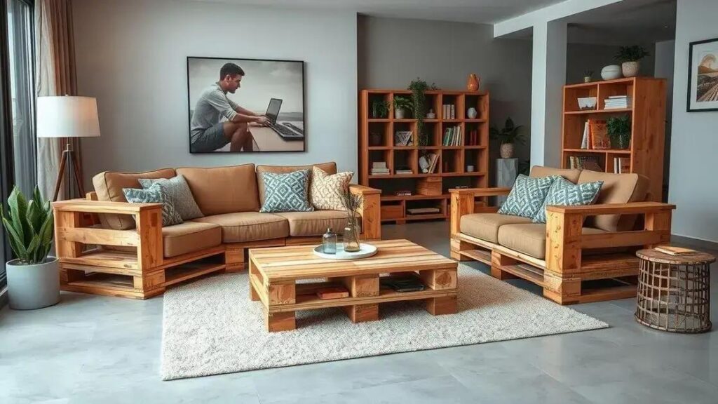 Móveis feitos de pallets: como transformar seu espaço de forma criativa