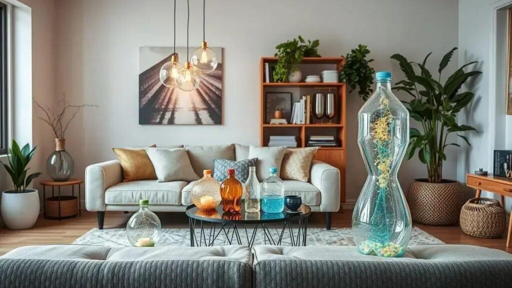 Uso de garrafas PET na decoração: Inspire-se e transforme seu ambiente