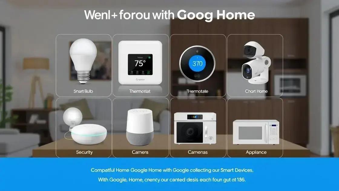 Dispositivos compatíveis com Google Home