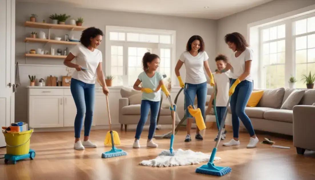 Como envolver a família na limpeza Como envolver a família na limpeza