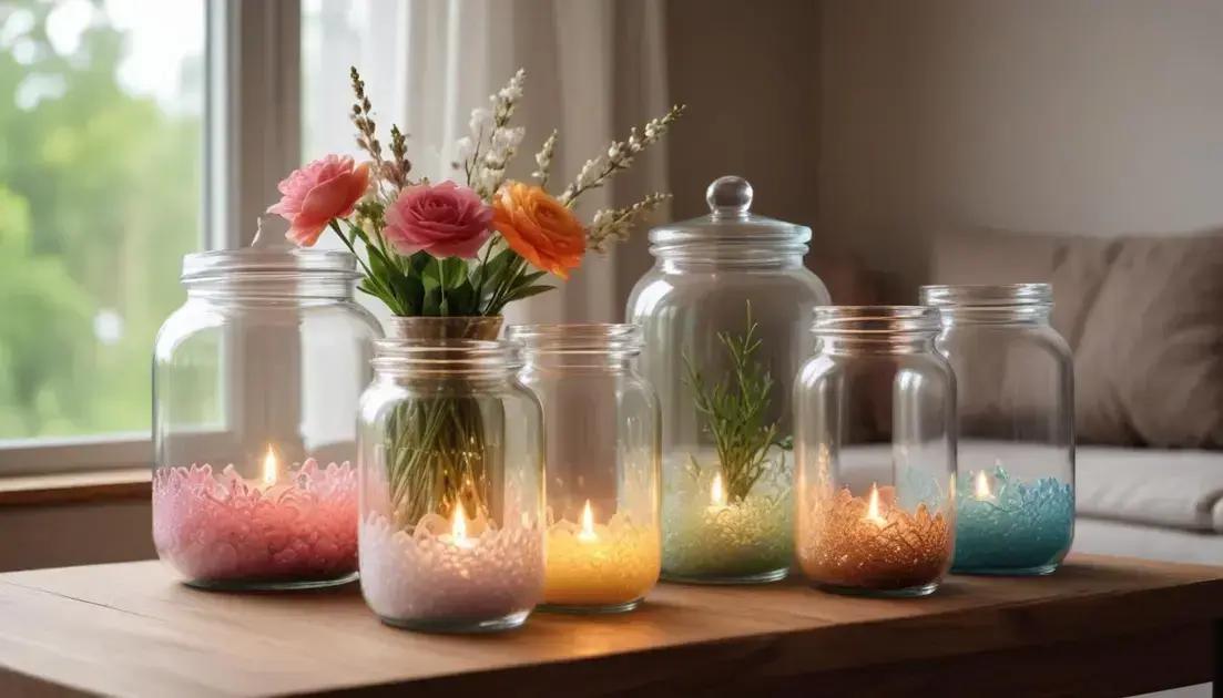 Decoração com potes de vidro: transforme sua casa com criatividade e estilo