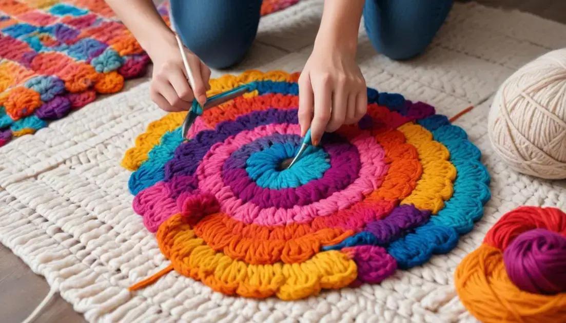 Passo a passo: como criar um tapete de crochê