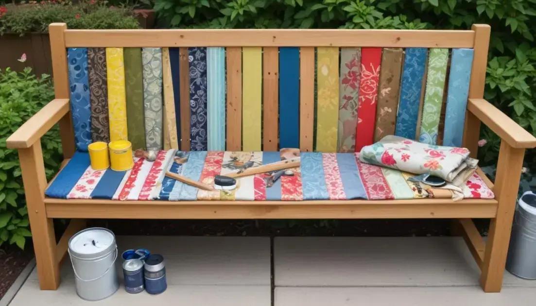 Materiais necessários para construir um banco de jardim