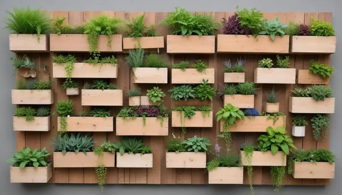 Ideias criativas para plantas em jardins verticais