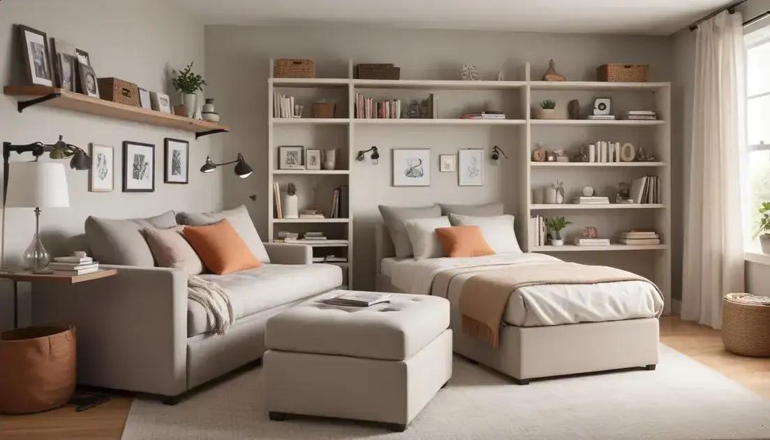 Móveis multifuncionais para o quarto